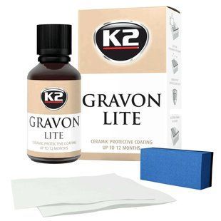 Набір для нанесення керамічного покриття K2 Gravon Lite з аплікатором та серветками 30 мл (G032) K20597 фото