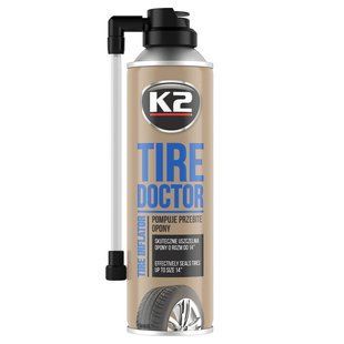 Герметик для усунення проколів шин K2 Tire Doctor аерозоль 400 мл (B310) K20020 фото