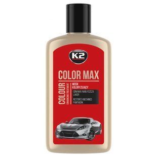 Поліроль восковий для кузова K2 Color Max червоний пляшка 250 мл (K020RED) K20630 фото