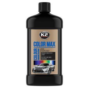 Поліроль восковий для кузова K2 Color Max чорний пляшка 500 мл (K025CA) K20342 фото
