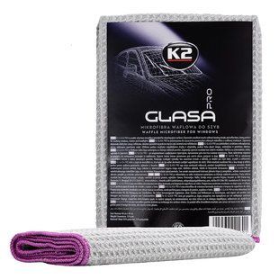 Серветка K2 GLASA PRO для скляних поверхонь мікрофібра 40 см х 40 см (D4030) K20792 фото
