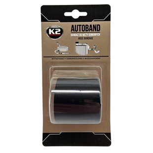 Стрічка клейка високотемпературна для ремонту гумових шлангів K2 Autoband чорна 5 см x 3 м (B3000) K20060 фото