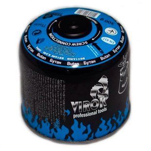 Балон (картридж) газовий різьбовий Virok 7/16" EN417 600 мл / 300 г (44V158) 420266 фото