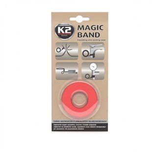 Стрічка самоклеюча герметизуюча 2,5 см х 163 см K2 Magic Band (B304) K20222 фото