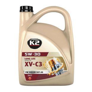 Олива моторна K2 Long Life SN XV-C3 5W-30 5 л (O1485S) K20903 фото