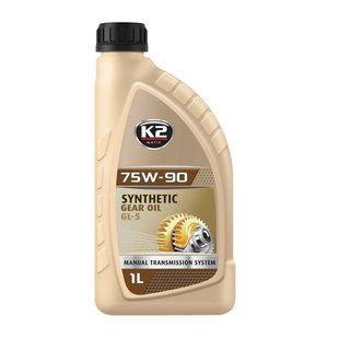 Олива трансмісійна K2 Synthetic Gear Oil GL-4/GL-5 75W-90 1 л (O5561E) K20924 фото