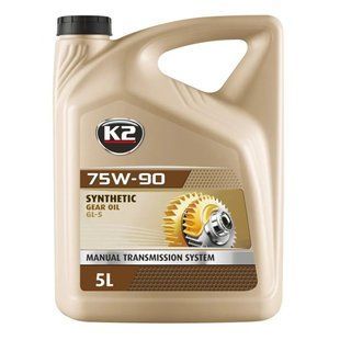 Олива трансмісійна K2 Synthetic Gear Oil GL-4/GL-5 75W-90 5 л (O5565E) K20940 фото